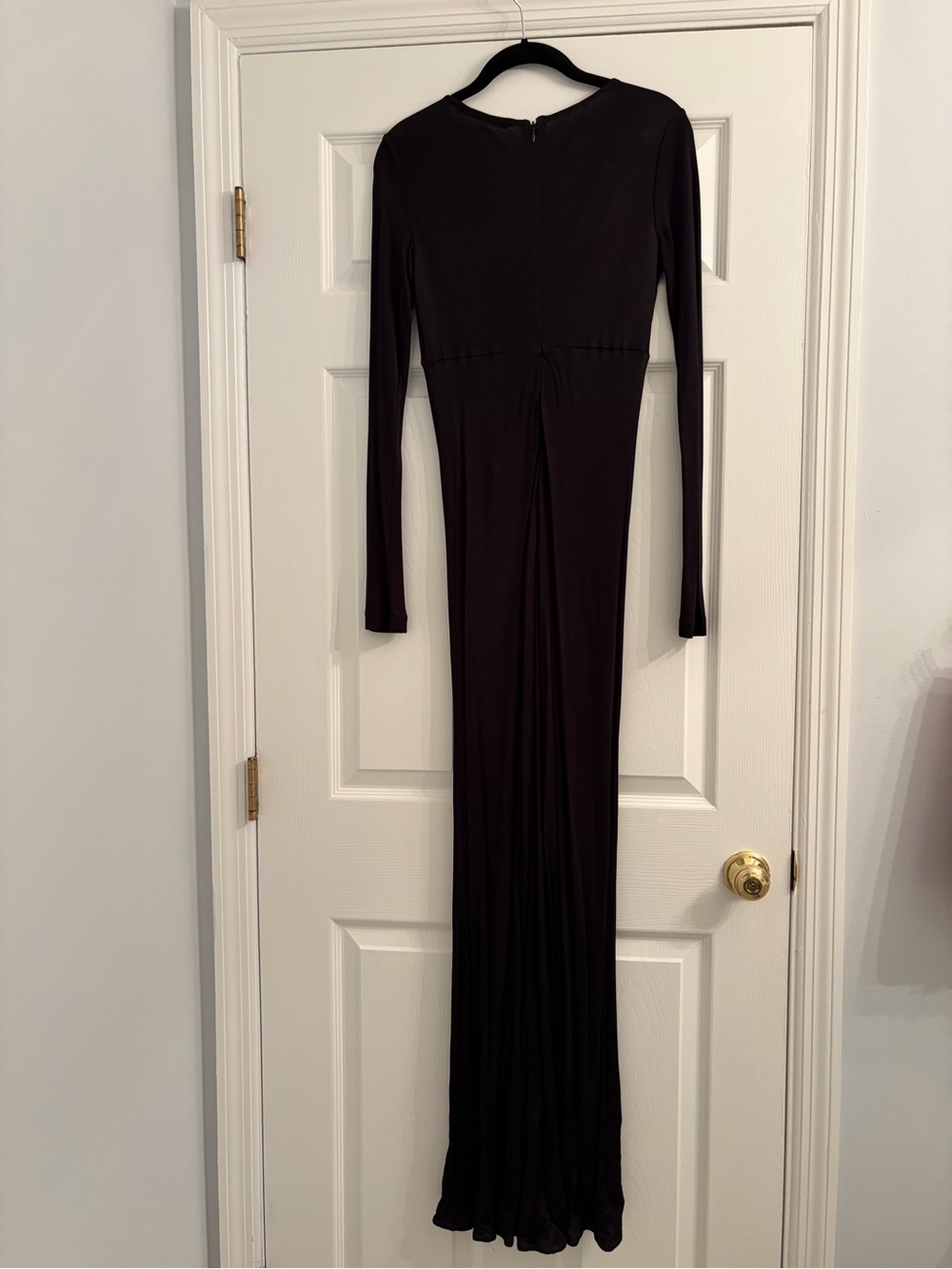 Diane Von Furstenberg Black Long Sleeve Maxi Gown